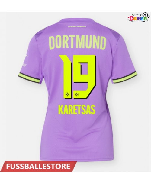 Günstige Borussia Dortmund Konstantinos Karetsas #19 3rd trikot Damen 2026-27 Kurzarm